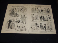 1886 JOURNAL AMUSANT ILLUSTRE FRENCH MAGAZINE LOT OF 34 - FASHION ILLUS- O 3197L