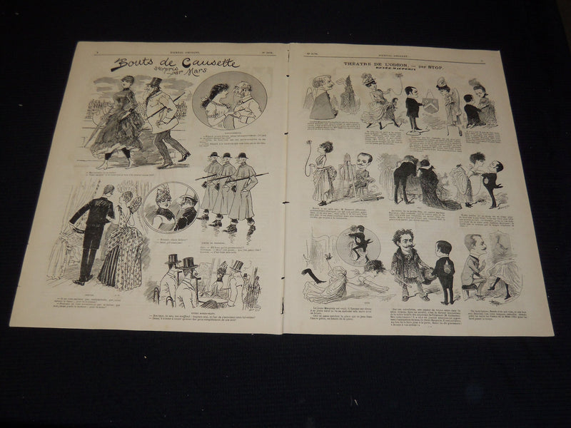 1886 JOURNAL AMUSANT ILLUSTRE FRENCH MAGAZINE LOT OF 34 - FASHION ILLUS- O 3197L