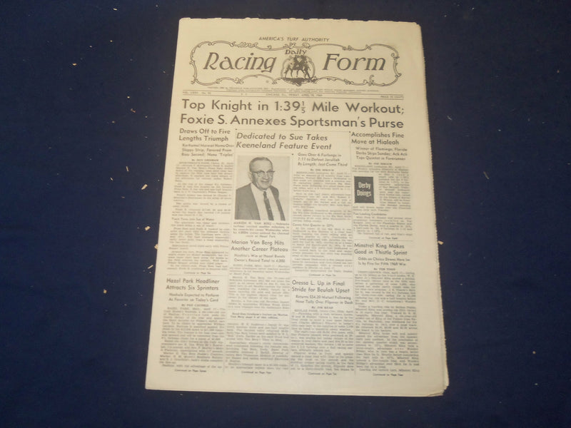 1969 APRIL 18 THE DAILY RACING FORM - TOP KNIGHT 1:39 1/5 MILE - NP 2534B