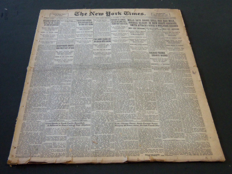 1926 OCTOBER 14 NEW YORK TIMES - MILLS ASSAILS OLVANY ON GRAFT CHARGES - NT 5601