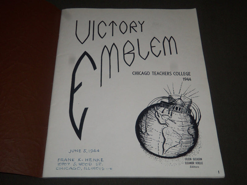 1944 EMBLEM CHICAGO TEACHERS COLLEGE YEARBOOK - GREAT PHOTOS - YB 902