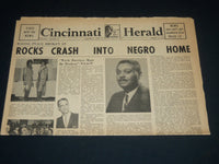 1963 JULY 20 CINCINNATI HERALD NEWSPAPER - ROCKS CRASH INTO NEGRO HOME - NP 4402