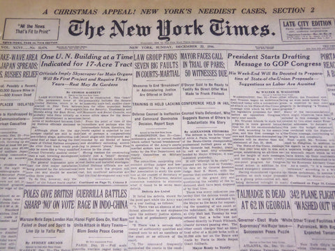 1946 DEC 22 NEW YORK TIMES - ONE U. S. BUILDING AT A TIME FOR 17 ACRE- NT 2240