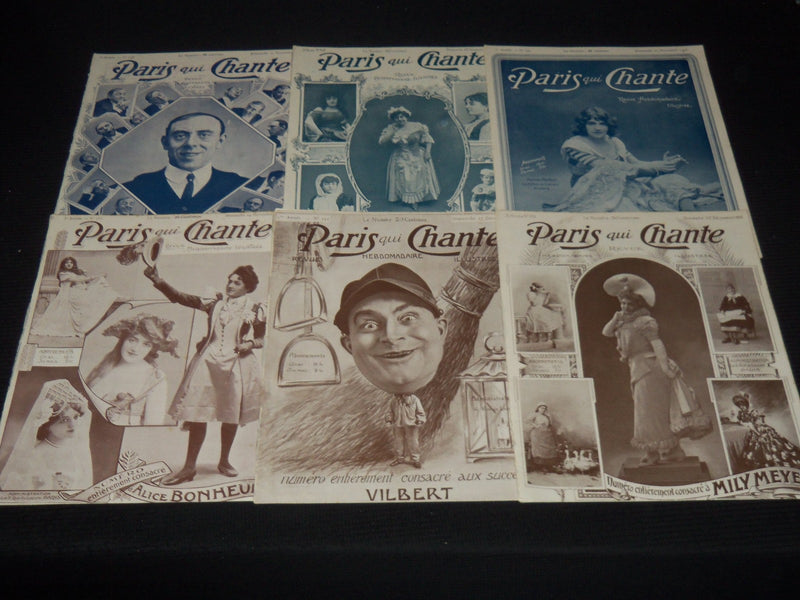 1905 PARIS QUI CHANTE REVUE ILLUSTREE MAGAZINE LOT OF 30 ISSUES - O 3442B