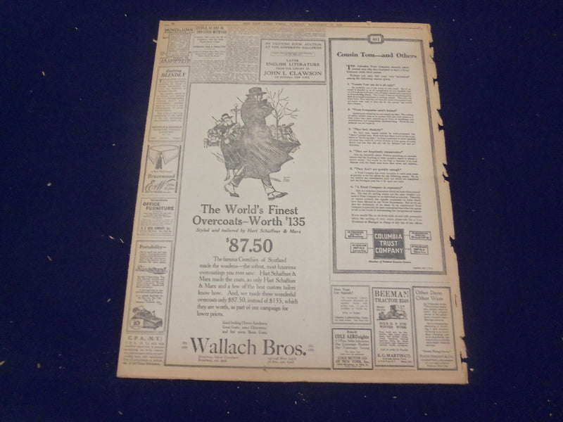 1920 NOVEMBER 30 NEW YORK TIMES - SINN FEINERS KILL 16 POLICE CADETS - NT 8456