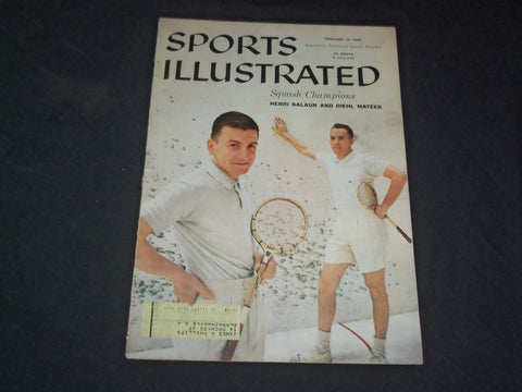 1958 FEBRUARY 10 SPORTS ILLUSTRATED MAGAZINE-HENRI SALAUN & DIEHL MATEER-SP 8869