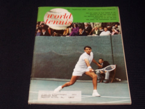 1969 SEPTEMBER WORLD TENNIS MAGAZINE - PANCHO GONZALEZ FRONT COVER - E 3589
