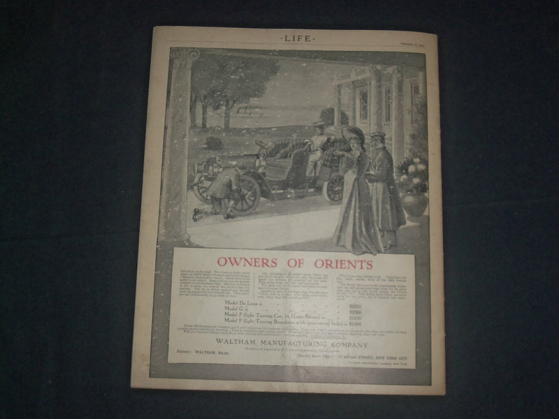 1905 FEBRUARY 16 LIFE MAGAZINE - WASHINGTON'S BIRTHDAY - B 6204