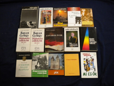 1970's-1990's HUNGARIAN SOFTCOVER BOOKS - LOT OF 15 - KD 8068