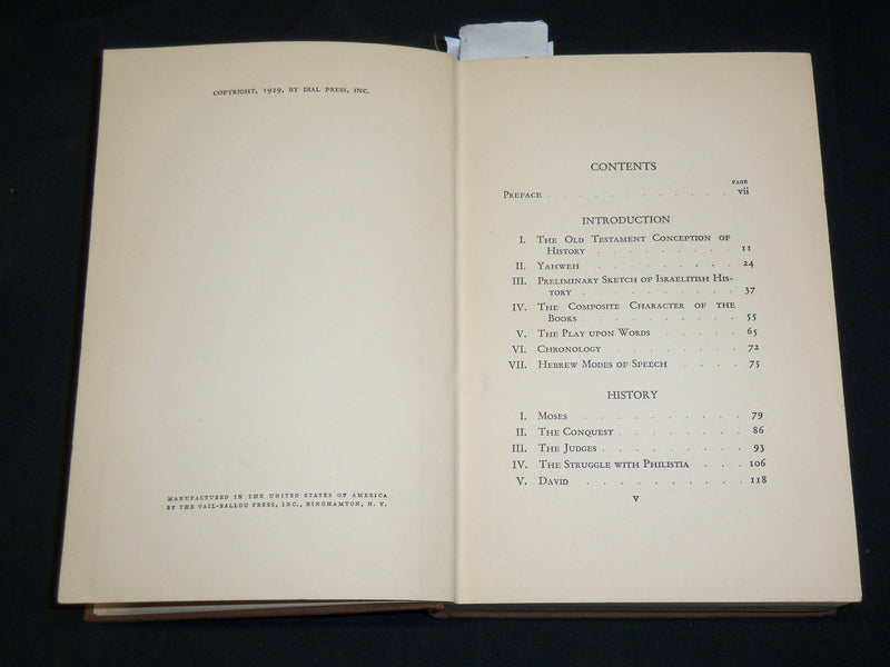 1929 A SHORT HISTORY THE JEWS BOOK BY E. E. KELLET - NICE FOLD-OUTS - KD 2762O