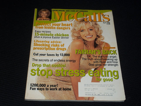 1997 APRIL MCCALL'S MAGAZINE - FARRAH FAWCETT FRONT COVER - E 473