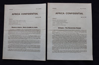 1974-1976 AFRICA CONFINDENTIAL NEWSLETTER PUBLICATION - LOT OF 12 - K 1543