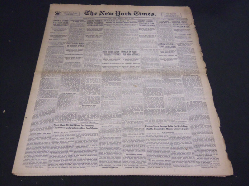 1935 MAY 6 NEW YORK TIMES - LONDON JUBILEE TODAY - NT 4925