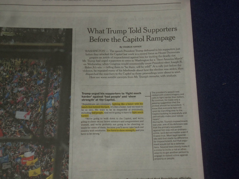 2021 JANUARY 11 NEW YORK TIMES-FLOOD OF FAILURES LET MOB RAMPAGE THROUGH CAPITOL