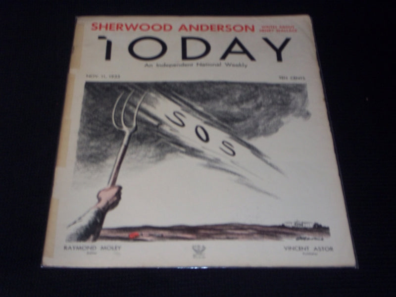 1933 NOVEMBER 11 TODAY MAGAZINE - SOS FRONT COVER - E 5984