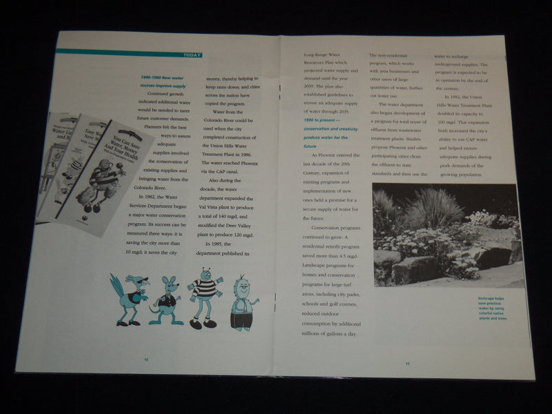 1990'S PHOENIX WATER PAST TO PRESENT BROCHURE - J 8800