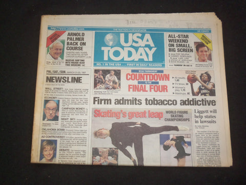 1997 MARCH 21-23 USA TODAY NEWSPAPER - FIRM ADMITS TOBACCO ADDICTIVE - NP 7857