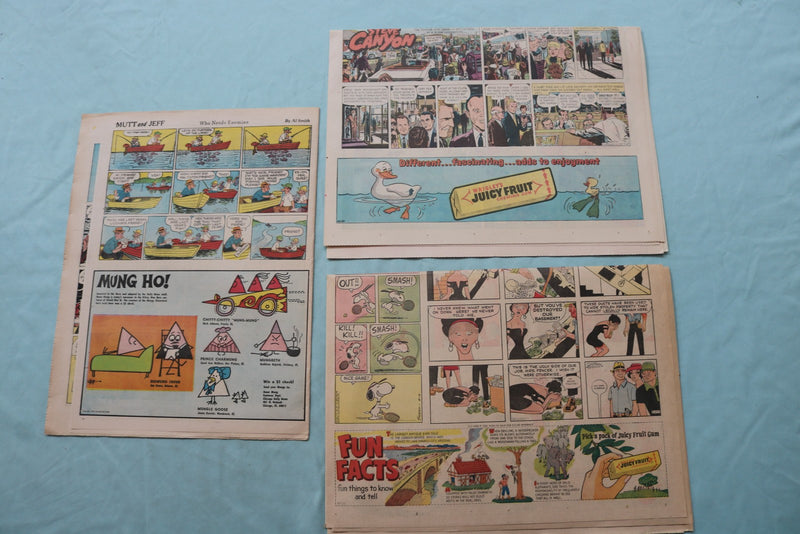 1969-1974 SATURDAY-SUNDAY COLOR COMIC SECTIONS - LOT OF 3 - NP 9175