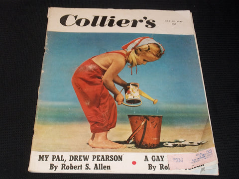 1949 JULY 30 COLLIER'S MAGAZINE NICE FRONT COVER & ADS - E 4359