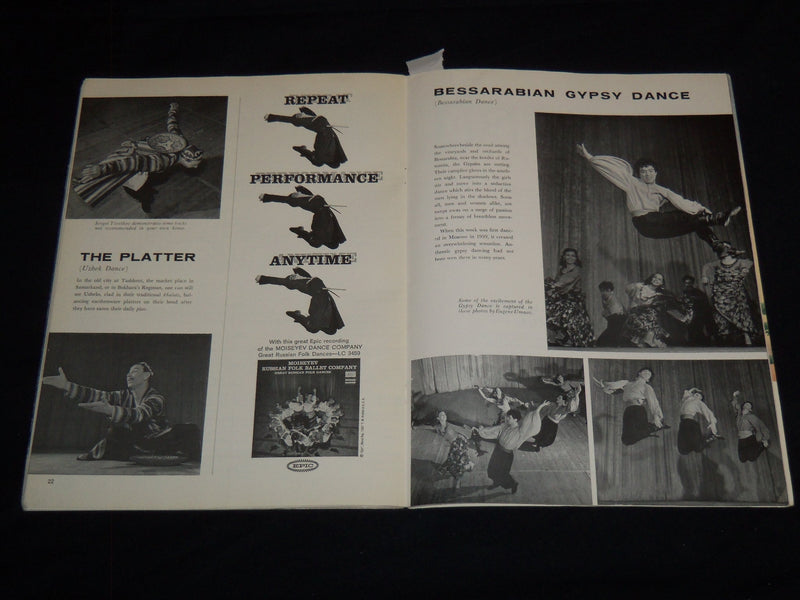 1960 MOISEYEV DANCE COMPANY TOUR BOOK - GREAT PHOTOS - J 8897