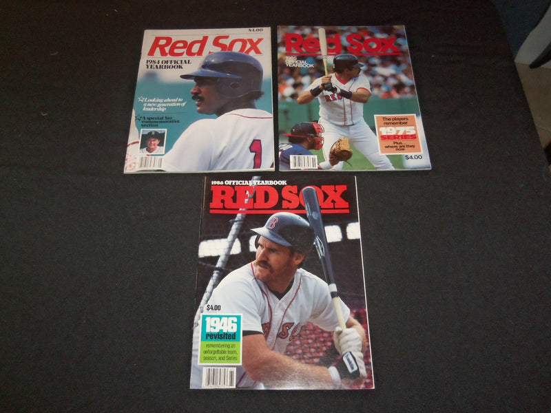 1980-1989 BOSTON RED SOX YEARBOOKS - LOT OF 10 - O 1700B