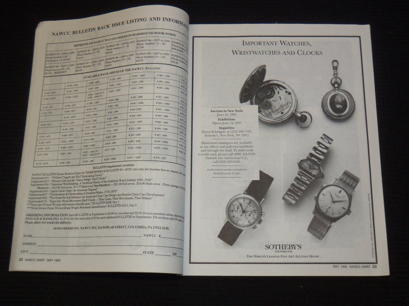 1993-1995 THE MART WATCH AND CLOCK COLLECTOR MAGAZINE LOT OF 7 - O 2820A