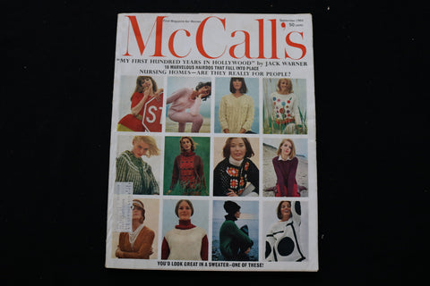 1964 SEPTEMBER MCCALL'S MAGAZINE - SWEATERS COVER - E 9999