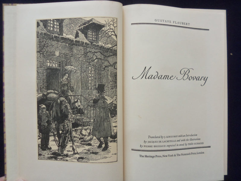 1950 MADAME BOVARY HARDCOVER BOOK BY GUSTAVE FLAUBERT - HERITAGE PRESS - KD 9341