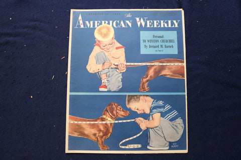 1954 NOV 28 AMERICAN WEEKLY MAGAZINE - CHURCHILL ARTICLE AND PHOTO - E 23262