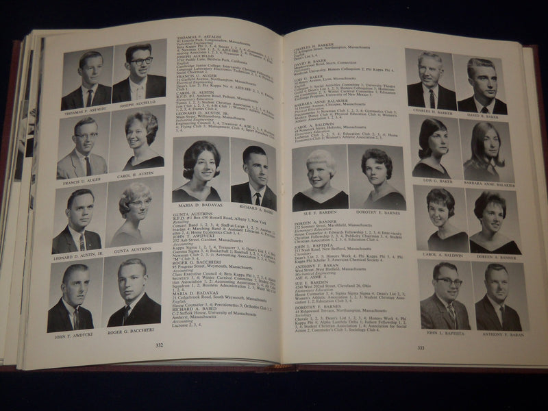 1964 CENTENNIAL INDEX UNIVERSITY OF MASSACHUSETTS YEARBOOK - PHOTOS - YB 413