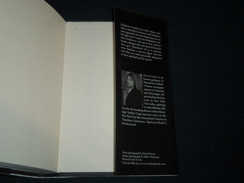 2001 EQUIVOCAL DEATH BOOK SIGNED BY AMY GUTMAN - FIRST EDITION - KD 5517