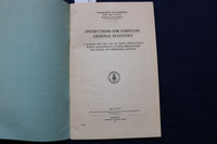 1927 INSTRUCTIONS FOR COMPILING CRIMINAL STATISTICS SOFTCOVER BOOK - K 915