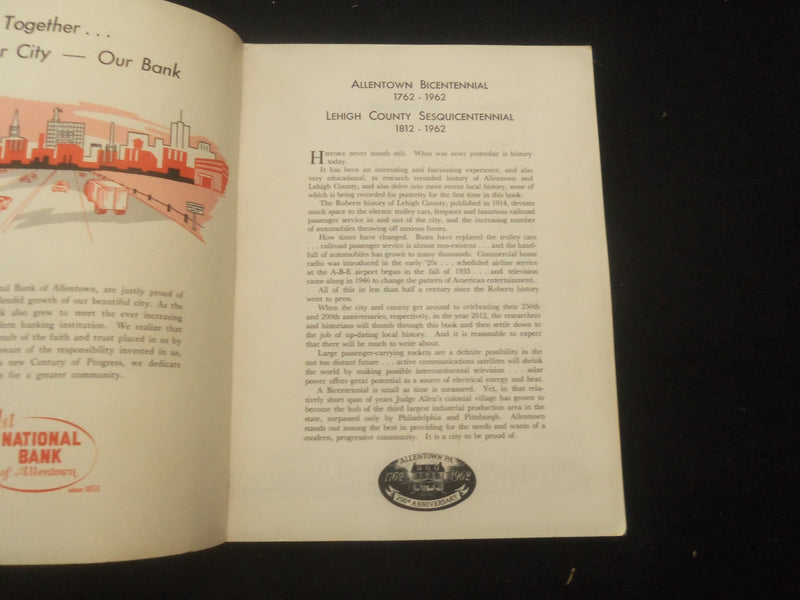 1962 ALLENTOWN, PA BICENTENNIAL - LEHIGH COUNTY, PA SESQUICENTENNIAL - ST 732I