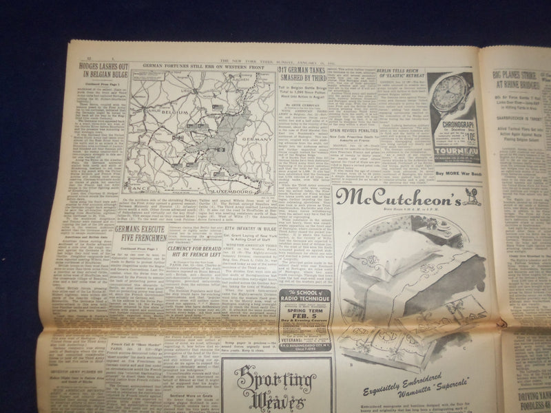 1945 JAN 14 NEW YORK TIMES - RUSSIANS OPEN WINTER OFFENSIVE IN POLAND - NP 6652