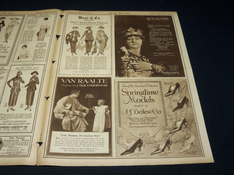 1919 MARCH 23 NEW YORK TIMES PICTURE SECTION - ORMER LOCKLEAR - NT 8841
