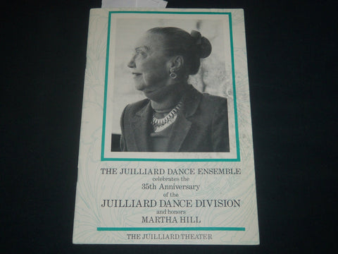 1987 JUILLIARD DANCE ENSEMBLE 35TH ANNIVERSARY - MARTHA HILL PROGRAM - J 4239