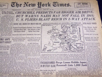 1944 FEB 23 NEW YORK TIMES - U. S. FLIERS BLAST REICH IN 2 WAY ATTACK - NT 1596