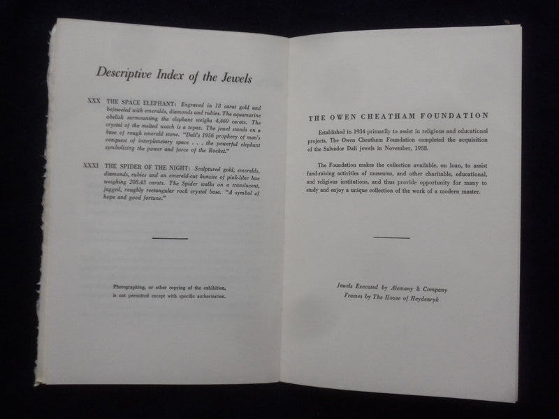 1964 DALI ART-IN-JEWELS SOFTCOVER BOOK - K 185