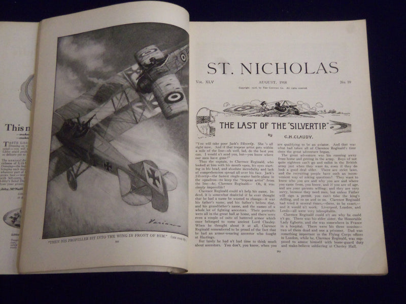 1918 AUGUST ST. NICHOLAS MAGAZINE - NORMAN ROCKWELL COVER - SP 2509