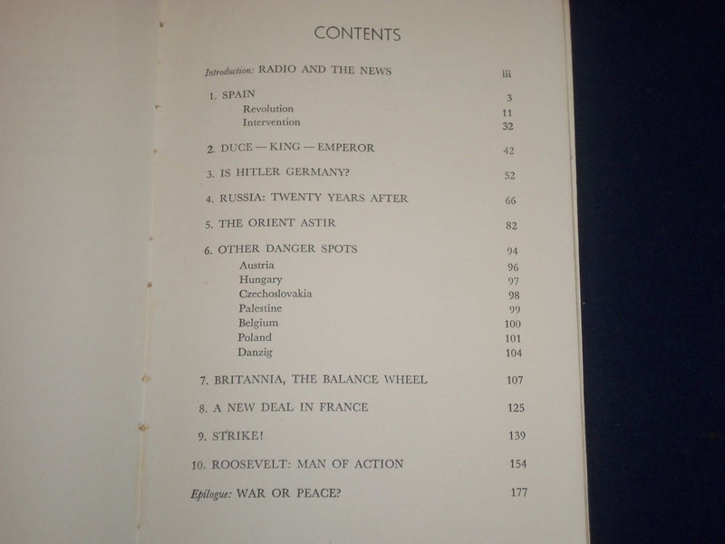 1937 KALTENBORN EDITS THE NEWS SOFTCOVER BOOK BY H. V. KALTENBORN - KD 2629