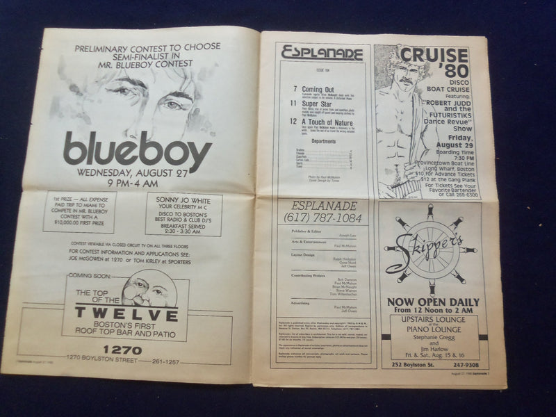 1980 AUGUST 27 ESPLANADE NEWSPAPER - COMING OUT - SUPER STAR - NP 6835
