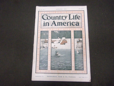 1903 AUGUST COUNTRY LIFE IN AMERICA MAGAZINE - GREAT PHOTOS & ADS - ST 876