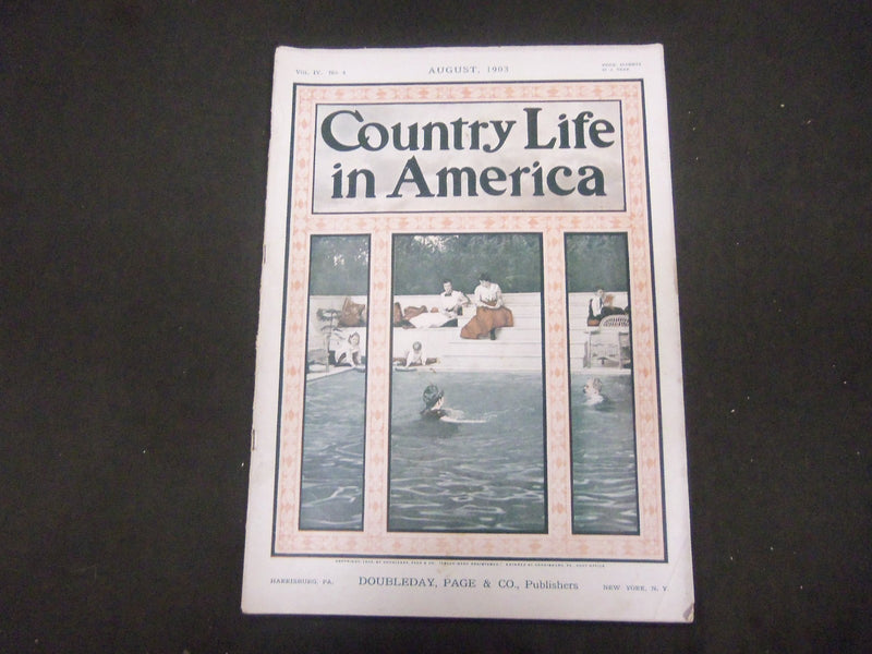 1903 AUGUST COUNTRY LIFE IN AMERICA MAGAZINE - GREAT PHOTOS & ADS - ST 876