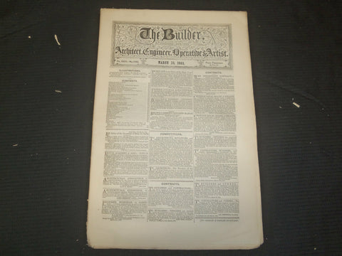 1865 MARCH 25 THE BUILDER ARCHITECT MAGAZINE - ILLUSTRATIONS - ST 415H