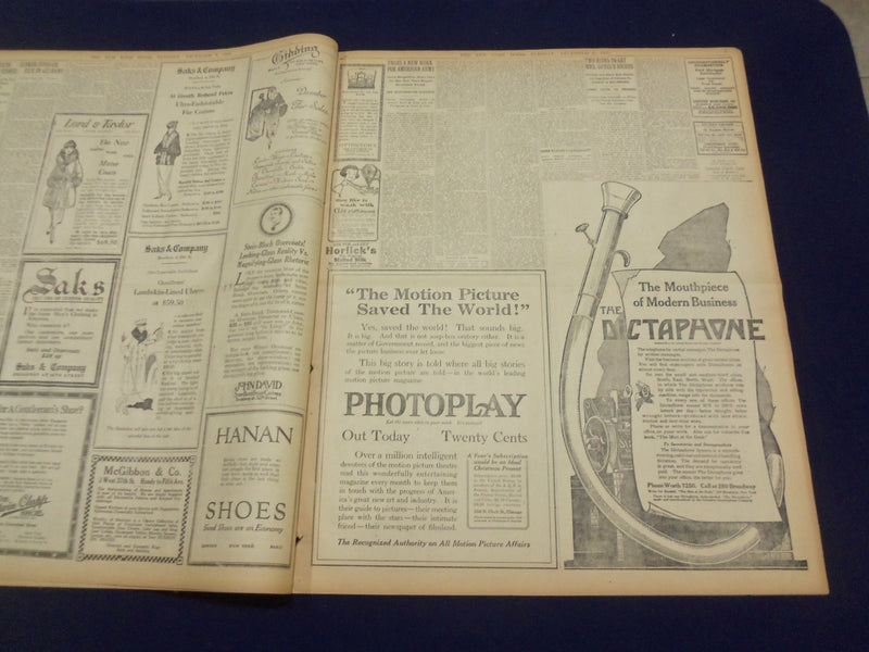 1918 DECEMBER 3 NEW YORK TIMES - EDMOND ROSTAND DIES - WILSON ADDRESS - NT 9160