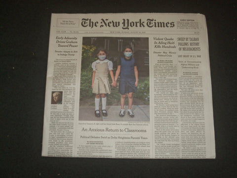 2021 AUGUST 15 NEW YORK TIMES - SWEEP BY TALIBAN FOLLOWS HISTORY OF MISJUDEMENTS