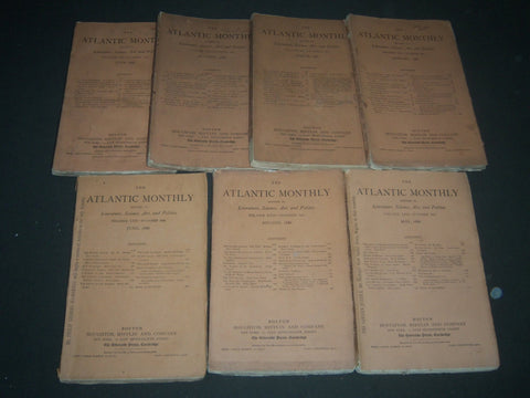 1886-1887 THE ATLANTIC MONTHLY MAGAZINE LOT OF 7 - STORIES & ARTICLES - WR 341A