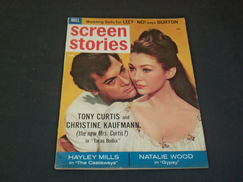 1963 JANUARY SCREEN STORIES MAGAZINE-TONY CURTIS AND CHRISTINE KAUFMANN- SP 8177