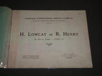 1900'S LOWCAY ET HENRY ORFEVRERIE ARGENT & METAL FRENCH CATALOGUE - FR 358