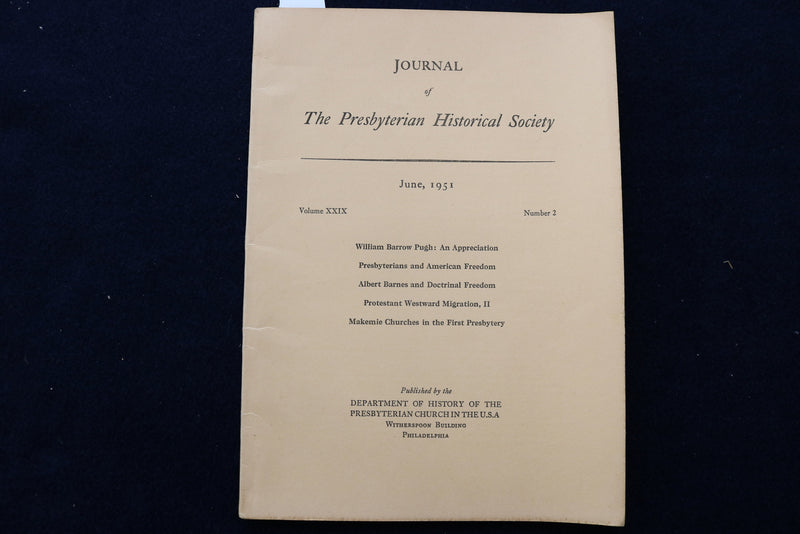 1951-1952 PRESBYTERIAN HISTORICAL SOCIETY BULLETIN - LOT OF 4 - O 3401